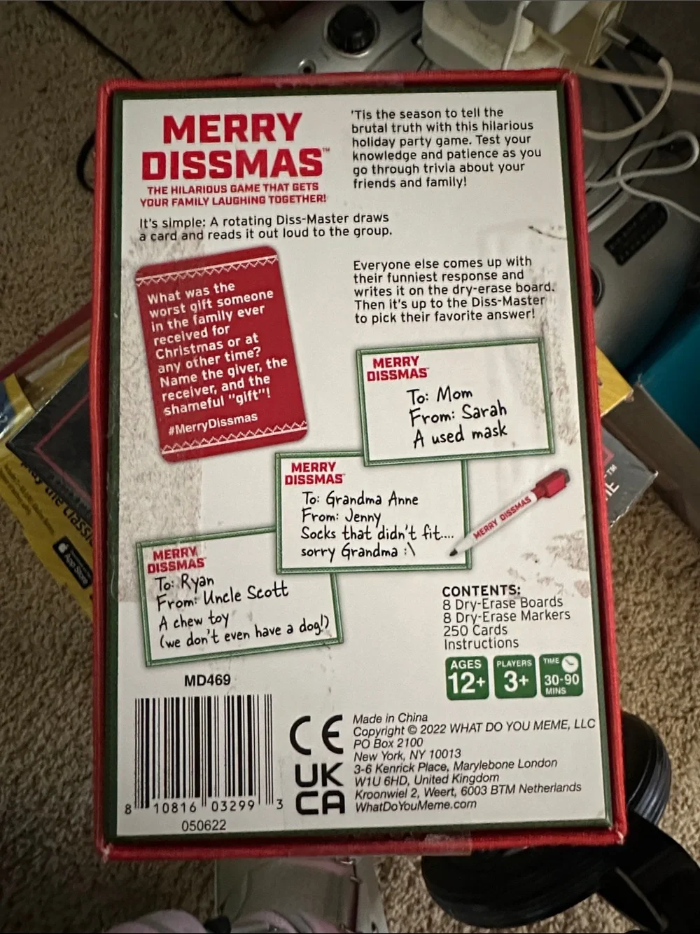 Merry Dissmas Family Party Game - Red & Green